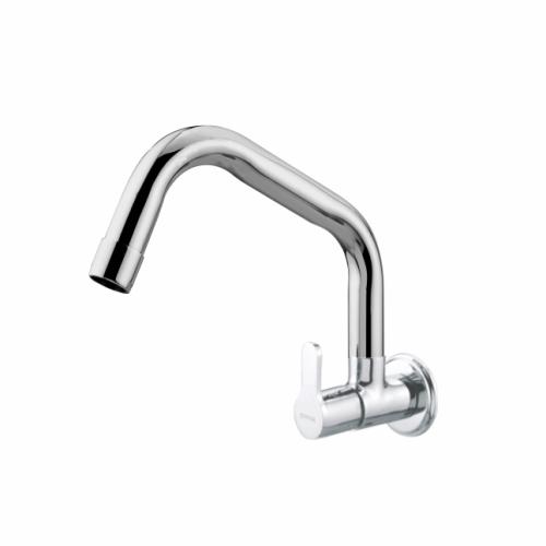 Sink Cock Swinging Spout with Wall Flange Chrome